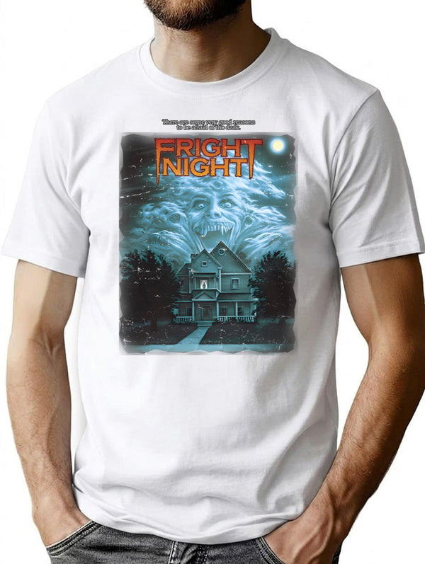 Fright Night T-Shirt for Men & Women, T-Shirts Graphic Tee - White
