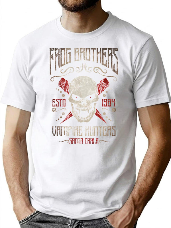 Frog Brothers Vampire Killers T-Shirt for Men & Women, T-Shirts Graphic Tee - White
