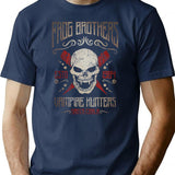 Frog Brothers Vampire Killers T-Shirt for Men & Women, T-Shirts Graphic Tee - Navy