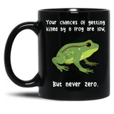Frog Never Zero Black Coffee Mug, Gift Coffee Mug