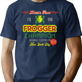 Frogger Champion '98 Nyc Worn T-Shirt for Men & Women, T-Shirts Graphic Tee - Navy