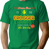 Frogger Champion '98 Nyc Worn T-Shirt for Men & Women, T-Shirts Graphic Tee - Green