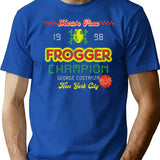 Frogger Champion '98 Nyc Worn T-Shirt for Men & Women, T-Shirts Graphic Tee - Blue