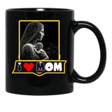 From Egyape ArtistsMom I Love You (3Rd Design) Black Coffee Mug, Gift Coffee Mug - Black
