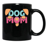 Full Time Dog Mom Funny Black Coffee Mug, Gift Coffee Mug - Black