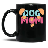 Full Time Dog Mom Funny Black Coffee Mug, Gift Coffee Mug