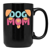 Full Time Dog Mom Funny Black Coffee Mug, Gift Coffee Mug - Black