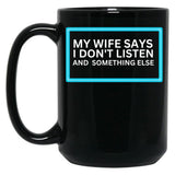 Funny Aussie Shirt Black Coffee Mug, Gift Coffee Mug
