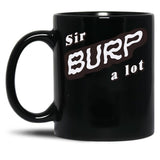 Funny Baby Burper Sir Burp A Lot Black Coffee Mug, Gift Coffee Mug