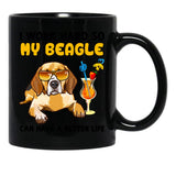 Funny Beagle Tshirt Beagle Lover Design I Work Hard So My Beagle Can Have A Better Life Black Coffee Mug, Gift Coffee Mug - Black