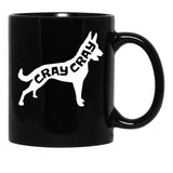 Funny Belgian Malinois Cray Crazy Maligator Dog Gift Black Coffee Mug, Gift Coffee Mug - Black
