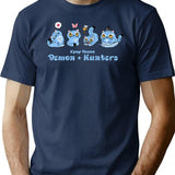 Funny Blue Cat Silly Movie Music T-Shirt for Men & Women, T-Shirts Graphic Tee - Navy