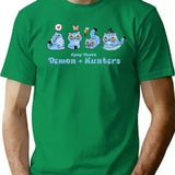 Funny Blue Cat Silly Movie Music T-Shirt for Men & Women, T-Shirts Graphic Tee - Green