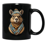 Funny Capymama Capybara Mother'S Day Design Black Coffee Mug, Gift Coffee Mug - Black