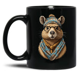 Funny Capymama Capybara Mother'S Day Design Black Coffee Mug, Gift Coffee Mug