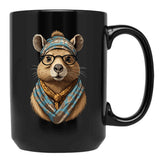 Funny Capymama Capybara Mother'S Day Design Black Coffee Mug, Gift Coffee Mug - Black