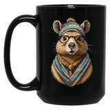 Funny Capymama Capybara Mother'S Day Design Black Coffee Mug, Gift Coffee Mug