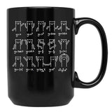 Funny Cat And Math Cat And Algebra Lover Black Coffee Mug, Gift Coffee Mug - Black