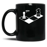 Funny Chess Shirt Chess Player Black Coffee Mug, Gift Coffee Mug