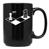 Funny Chess Shirt Chess Player Black Coffee Mug, Gift Coffee Mug - Black
