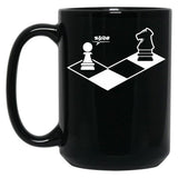 Funny Chess Shirt Chess Player Black Coffee Mug, Gift Coffee Mug