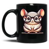 Funny Chinchilla Black Coffee Mug, Gift Coffee Mug