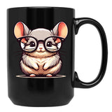 Funny Chinchilla Black Coffee Mug, Gift Coffee Mug - Black