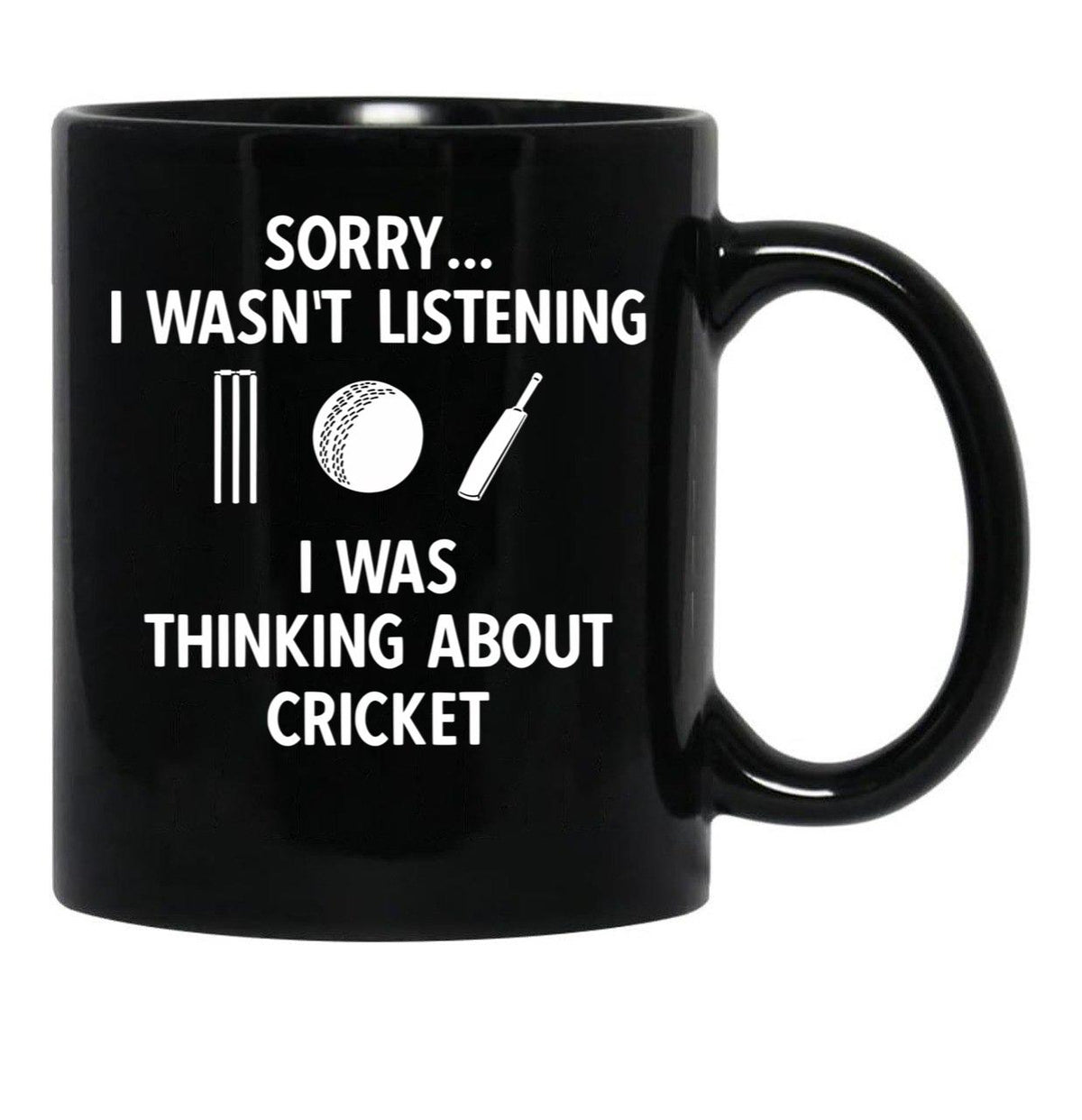 Funny Cricket Player Cricket Sport Vintage Sayings And Cricket Bat Black Coffee Mug, Gift Coffee Mug - Black