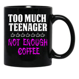 Funny Design For Mom With A Teenager Black Coffee Mug, Gift Coffee Mug - Black