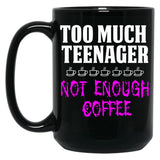 Funny Design For Mom With A Teenager Black Coffee Mug, Gift Coffee Mug