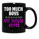 Funny Design For Mom With Boys Black Coffee Mug, Gift Coffee Mug - Black
