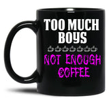 Funny Design For Mom With Boys Black Coffee Mug, Gift Coffee Mug
