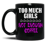 Funny Design For Mom With Girls Black Coffee Mug, Gift Coffee Mug