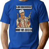 Funny Design - I Am Completely Out Of Ammo T-Shirt for Men & Women, T-Shirts Graphic Tee - Blue