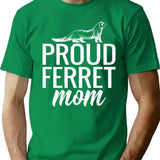 Funny Distressed Retro Vintage Ferret Mom T-Shirt - Green