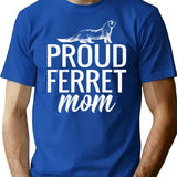 Funny Distressed Retro Vintage Ferret Mom T-Shirt - Blue