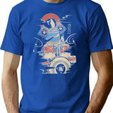 Funny Drummer Samurai No.6 Warrior Japanese Lover T-Shirt - Blue