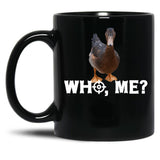 Funny Duck Hunting Real Duck Picture Of Standing Mallard Duck For Duck Hunters Black Coffee Mug, Gift Coffee Mug