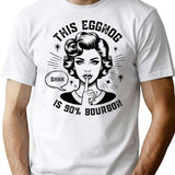 Funny Eggnog Christmas Quote With Vintage Woman T-Shirt - White