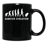 Funny Evolution Hamster Mom Black Coffee Mug, Gift Coffee Mug - Black