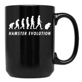Funny Evolution Hamster Mom Black Coffee Mug, Gift Coffee Mug - Black