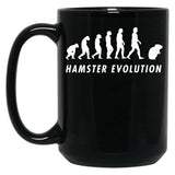 Funny Evolution Hamster Mom Black Coffee Mug, Gift Coffee Mug