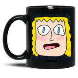 Funny Face Black Coffee Mug, Gift Coffee Mug