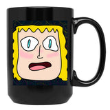 Funny Face Black Coffee Mug, Gift Coffee Mug - Black