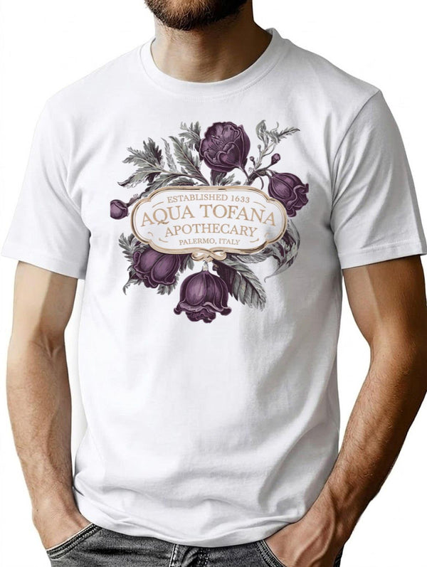 Funny Feminist Aqua Tofana Apothecary Vintage Women T-Shirt for Men & Women, T-Shirts Graphic Tee - White