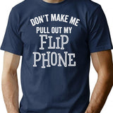 Funny Flip Phone Cellular Retro Vintage Change Resistant Technology T-Shirt - Navy