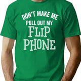 Funny Flip Phone Cellular Retro Vintage Change Resistant Technology T-Shirt - Green