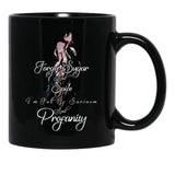 Funny Forget Sugar And Spice I'M Full Of Sarcasm And Profanity Word With Girl Art Black Coffee Mug, Gift Coffee Mug - Black
