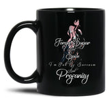 Funny Forget Sugar And Spice I'M Full Of Sarcasm And Profanity Word With Girl Art Black Coffee Mug, Gift Coffee Mug