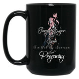 Funny Forget Sugar And Spice I'M Full Of Sarcasm And Profanity Word With Girl Art Black Coffee Mug, Gift Coffee Mug